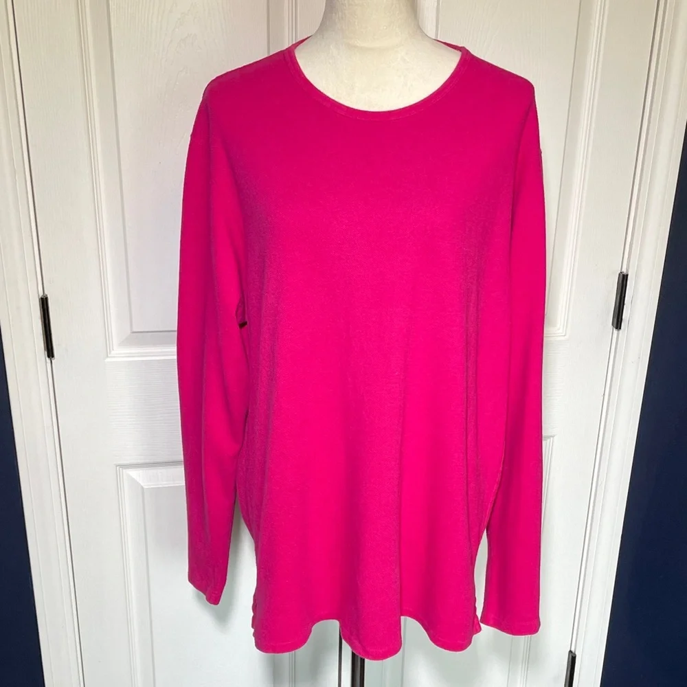 Vintage J. Crew Cotton Fuchsia Long Sleeve Shirt Size‎ Medium